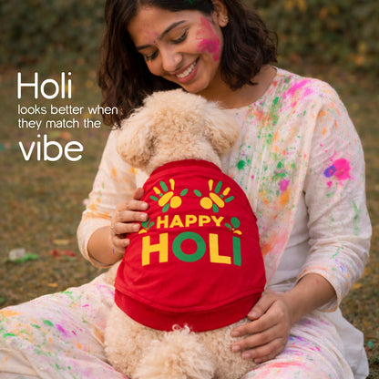 RangReady Tee – Holi Cotton Hosiery Blend T-Shirt for Pets