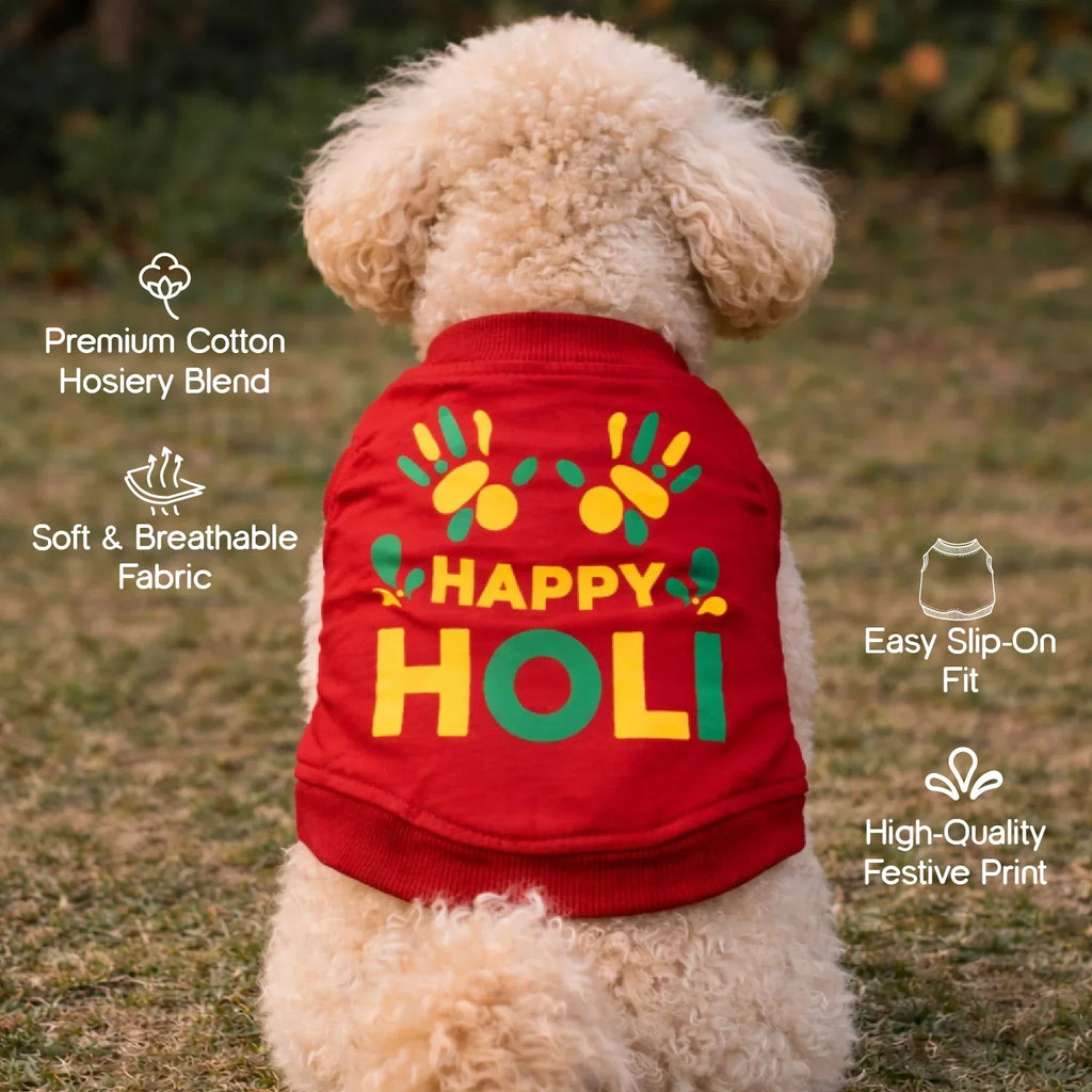 RangReady Tee – Holi Cotton Hosiery Blend T-Shirt for Pets