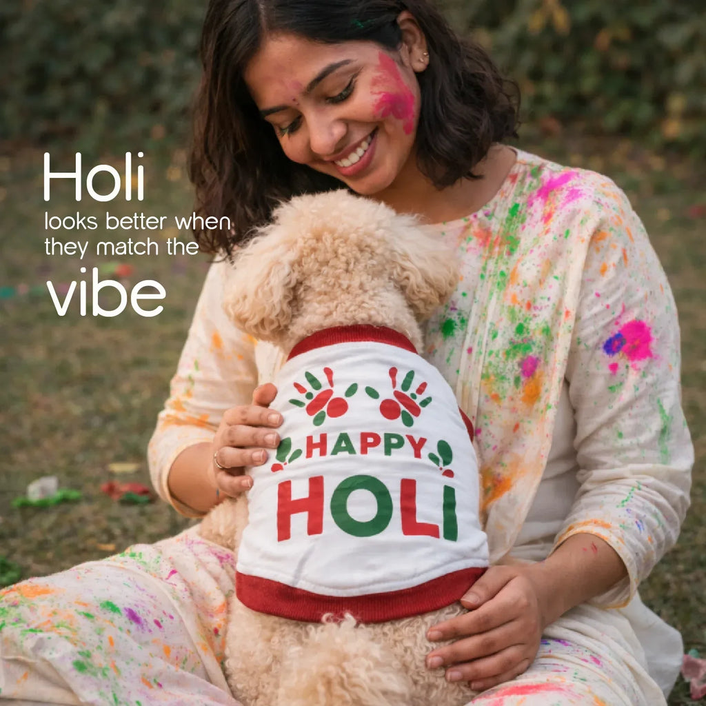 RangReady Tee – Holi Cotton Hosiery Blend T-Shirt for Pets