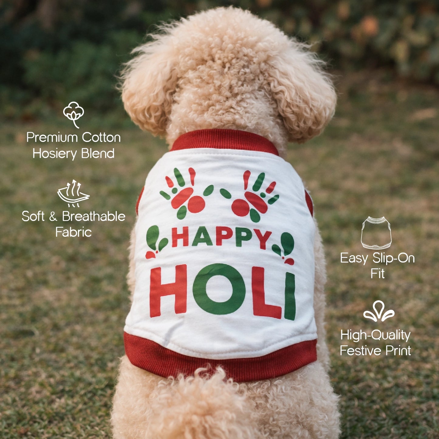RangReady Tee – Holi Cotton Hosiery Blend T-Shirt for Pets