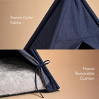 Indigo Tent House | Foldable Teepee Comfort Hut for Pets
