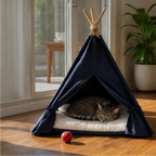 Indigo Tent House | Foldable Teepee Comfort Hut for Pets