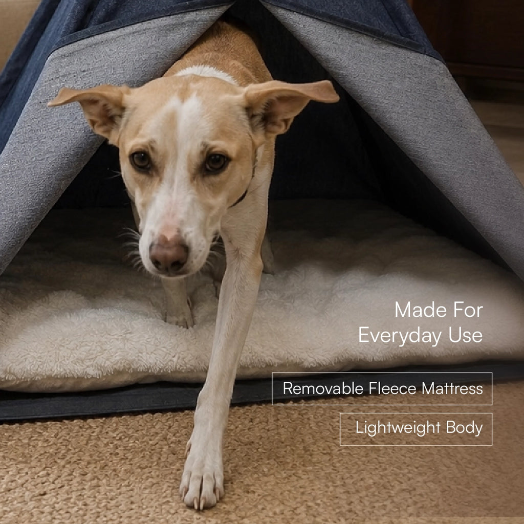 Indigo Tent House | Foldable Teepee Comfort Hut for Pets