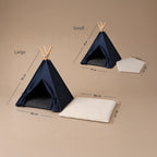 Indigo Tent House | Foldable Teepee Comfort Hut for Pets
