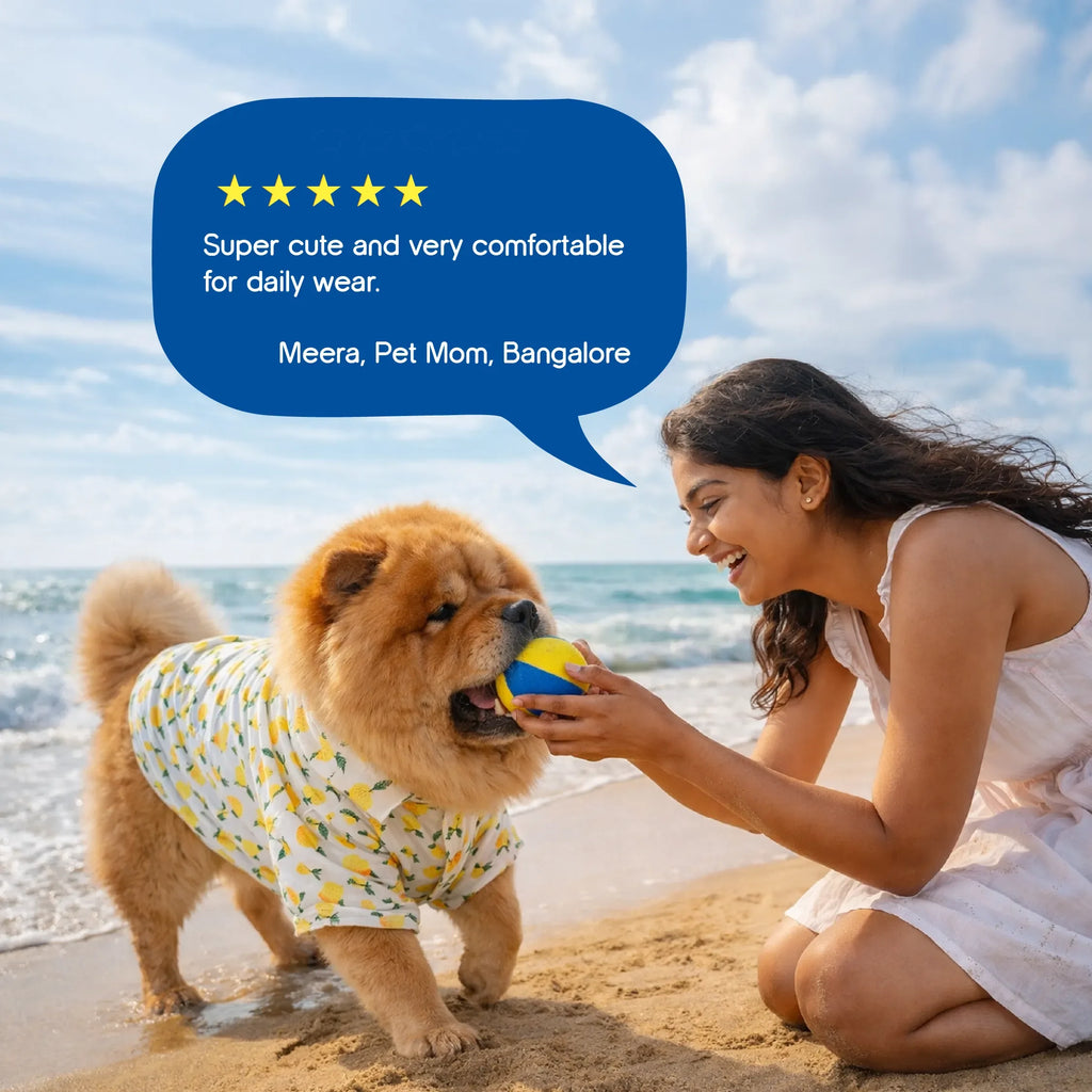 Lemon Pop Shirt – Stylish Cotton Summer Shirt for Pets