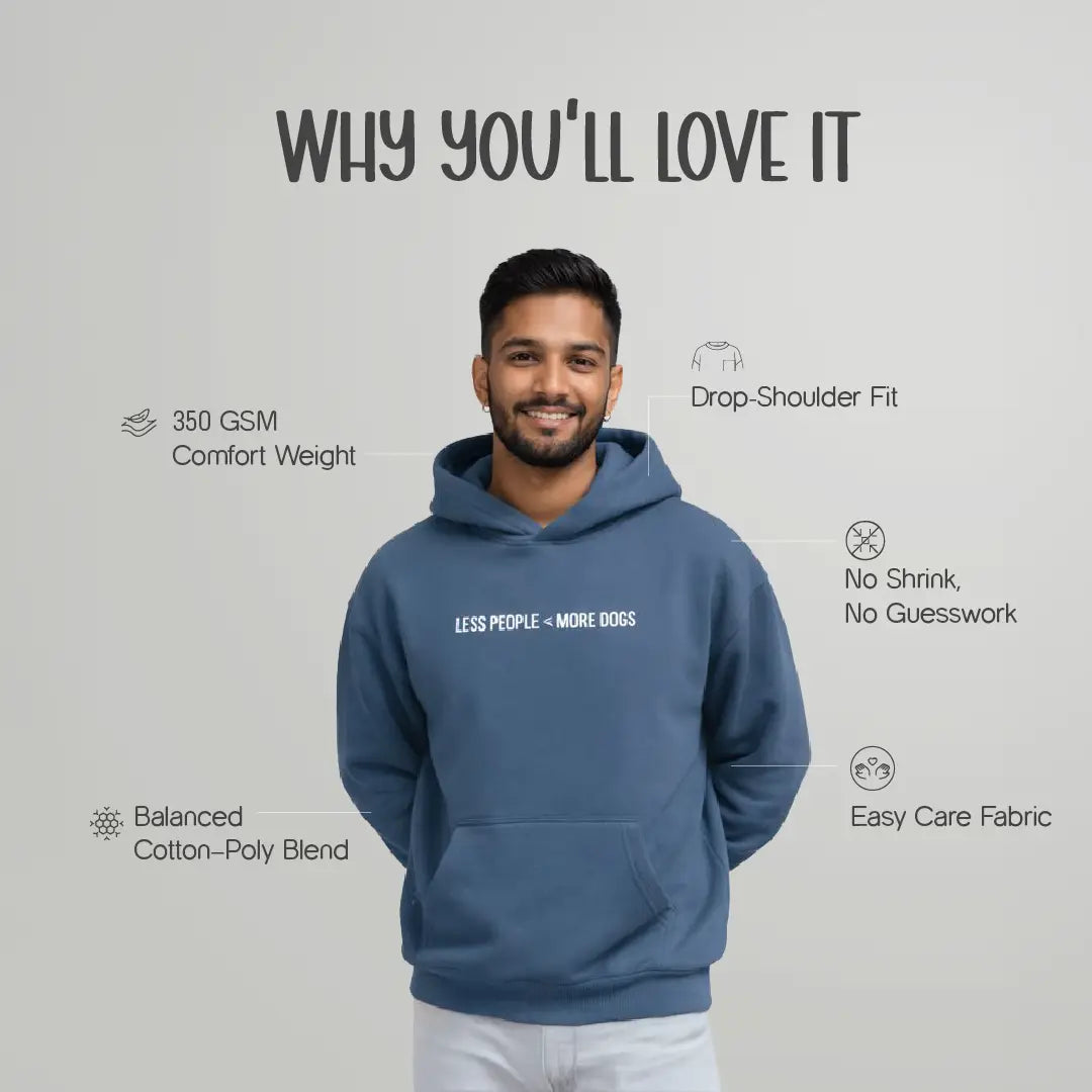 Less People More Dogs Hoodie | Unisex Pet-Parent Essential | Made for Everyday Wear