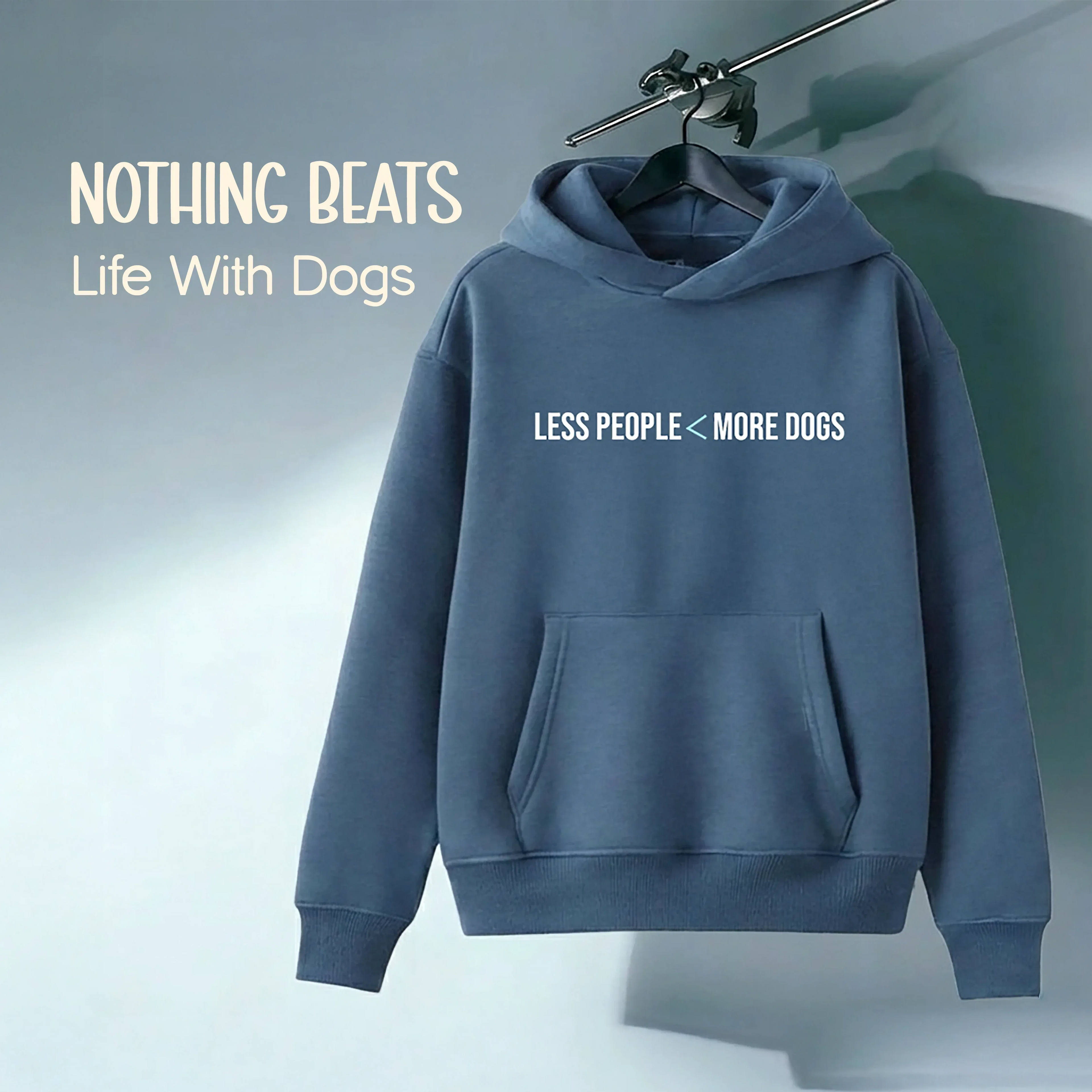 Less People More Dogs Hoodie | Unisex Pet-Parent Essential | Made for Everyday Wear - Tilting Heads