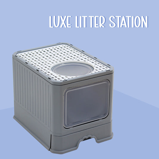 Luxe Litter Station – Stylish & Odor-Control Cat Box with Privacy & Easy Cleanup - Tilting Heads