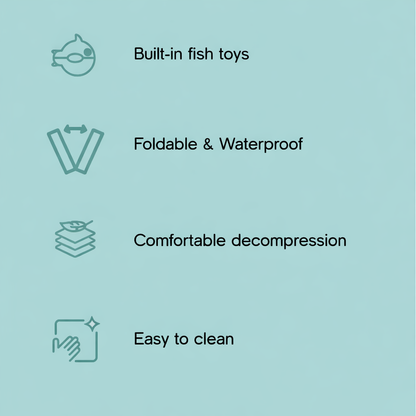 LumenPool Bed – Cooling Water Bed for Dogs & Cats with Floating Toys | Foldable | Stress-Relieving