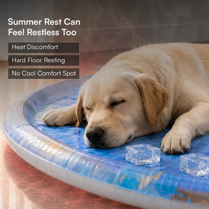 LumenPool Bed – Cooling Water Bed for Dogs & Cats with Floating Toys | Foldable | Stress-Relieving