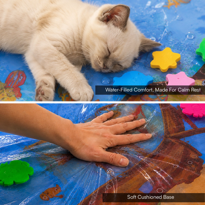 LumenPool Bed – Cooling Water Bed for Dogs & Cats with Floating Toys | Foldable | Stress-Relieving