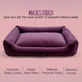 MajestiBed – Velvet Comfort for Peaceful Pet Sleep - Tilting Heads