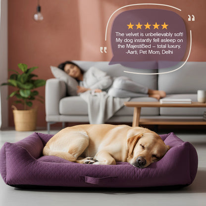 MajestiBed – Velvet Comfort for Peaceful Pet Sleep