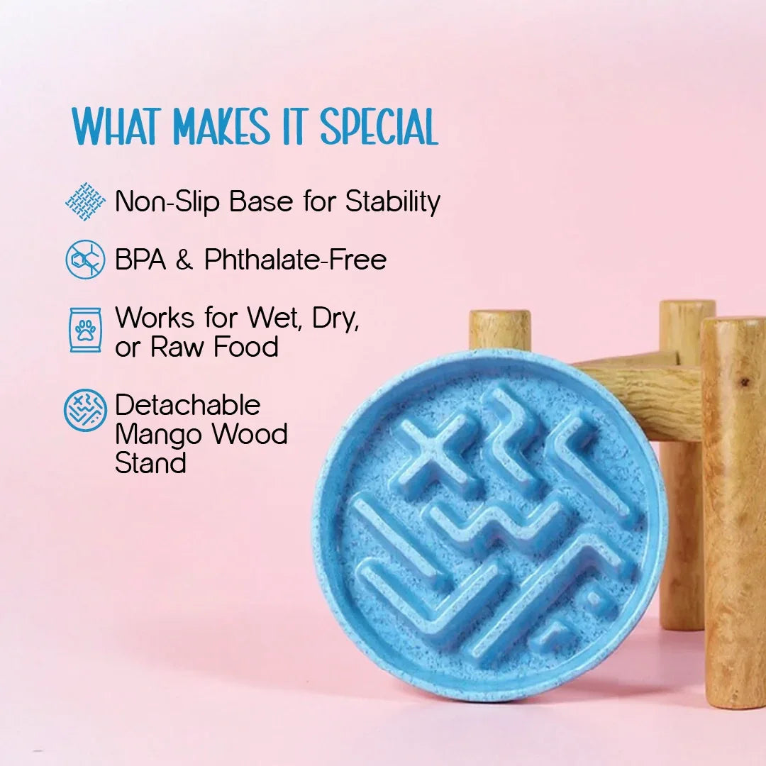 MangoMatte Feeder – Stylish Slow Feeder Bowl for Dogs - Tilting Heads