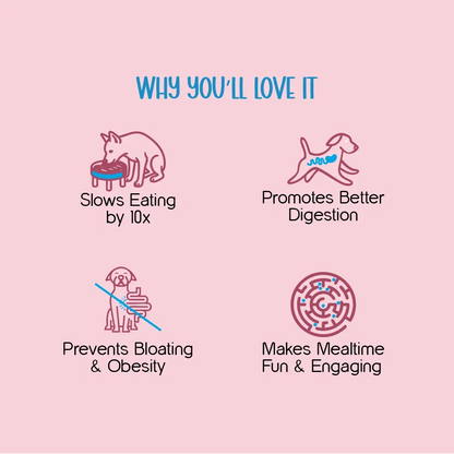 MangoMatte Feeder – Stylish Slow Feeder Bowl for Dogs - Tilting Heads