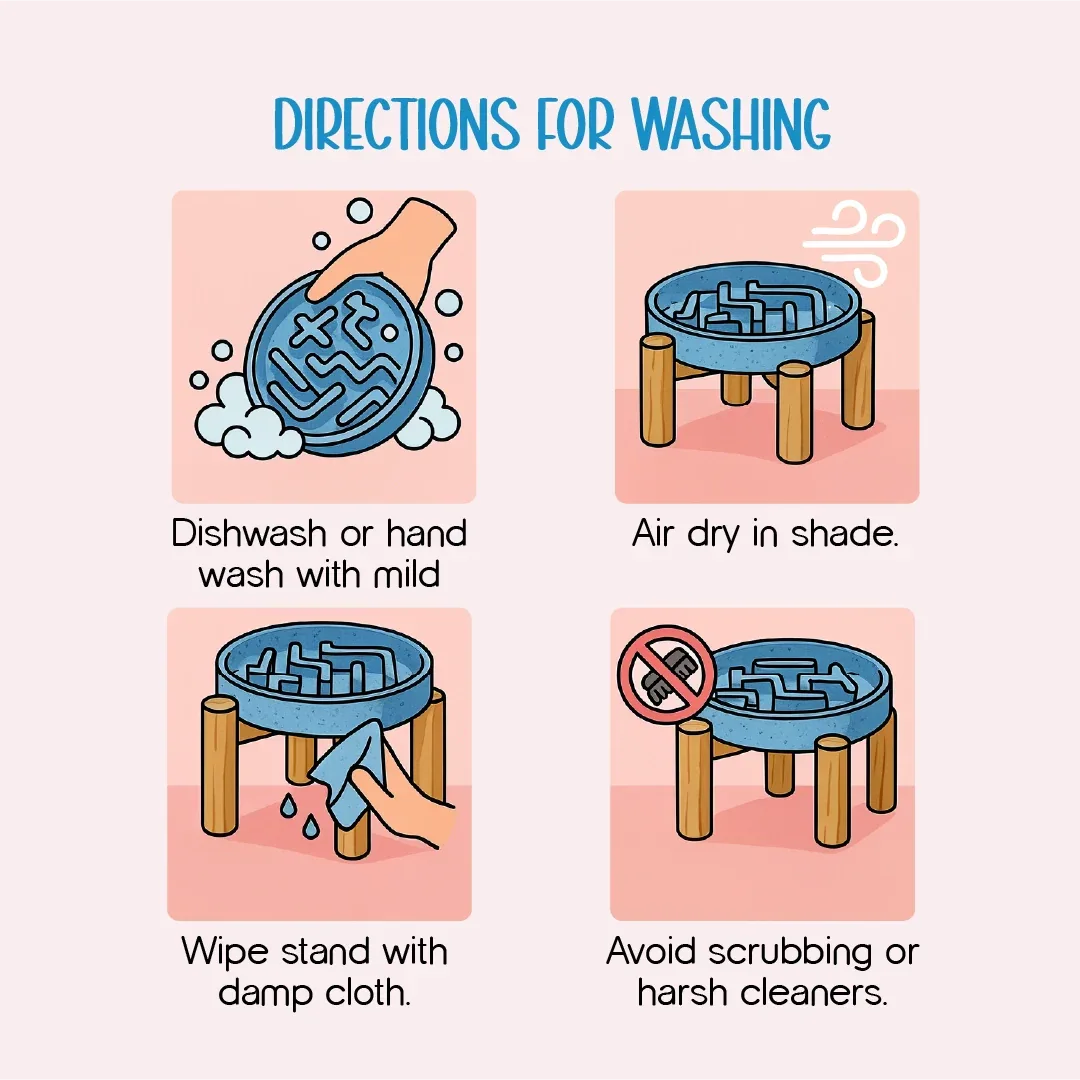 MangoMatte Feeder – Stylish Slow Feeder Bowl for Dogs - Tilting Heads