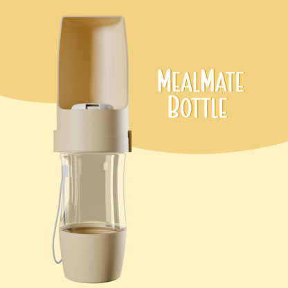 Mealmate Bottle – Dual Bowl for Food & Water | Pet-Safe & Spill-Free - Tilting Heads