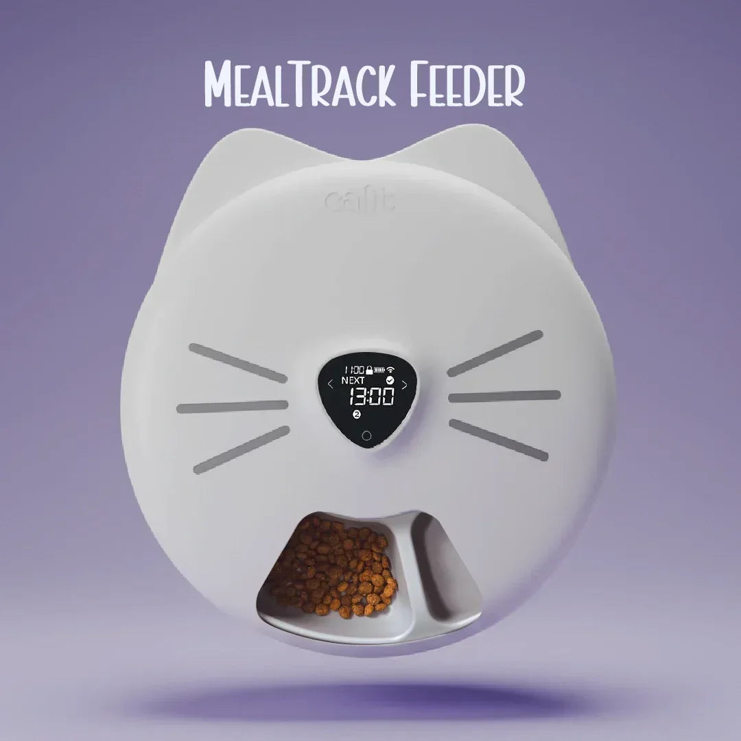 Mealtrack feeder -Catit Six Meal Feeder – Automatic Cat Feeder with 6 Fresh And Hygienic Meals, Fully Bluetooth Controllable - Tilting Heads