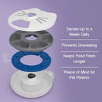 Mealtrack feeder -Catit Six Meal Feeder – Automatic Cat Feeder with 6 Fresh And Hygienic Meals, Fully Bluetooth Controllable - Tilting Heads