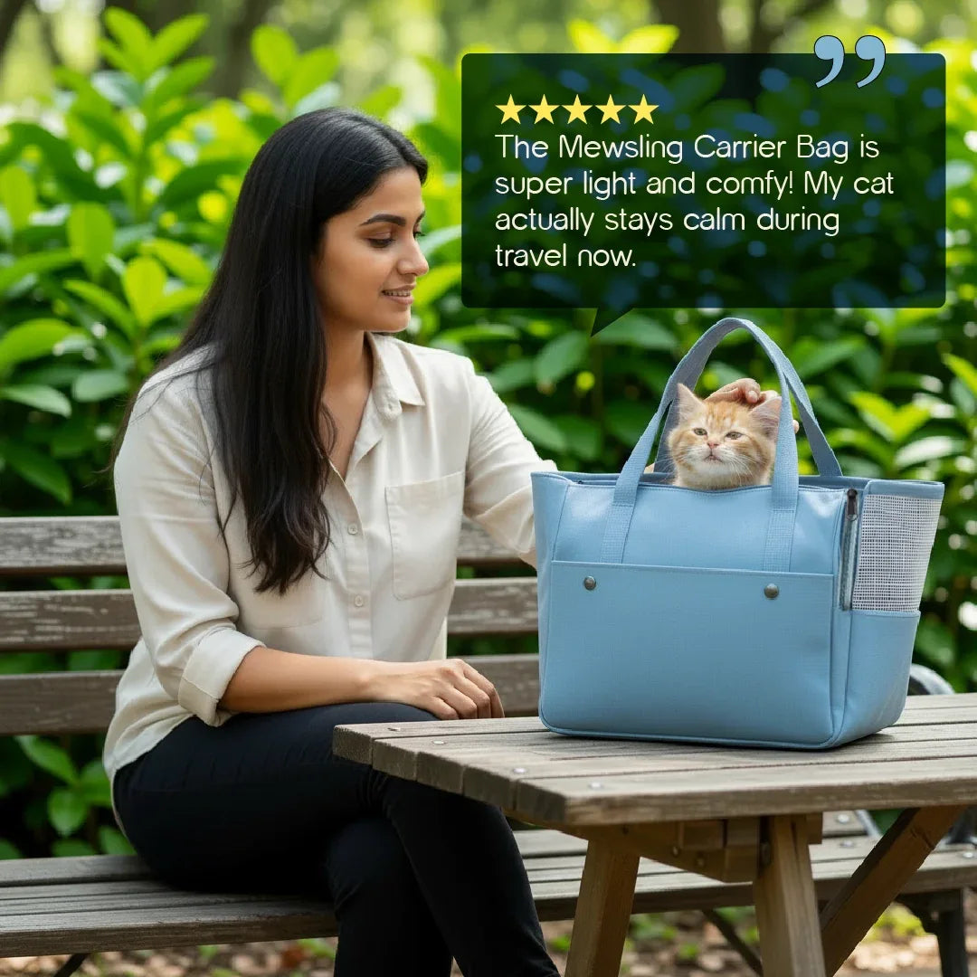Mewsling Carrier Bag – Comfortable Travel for Pets - Tilting Heads