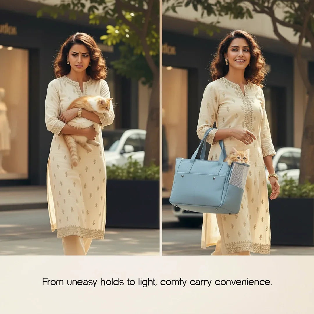 Mewsling Carrier Bag – Comfortable Travel for Pets - Tilting Heads