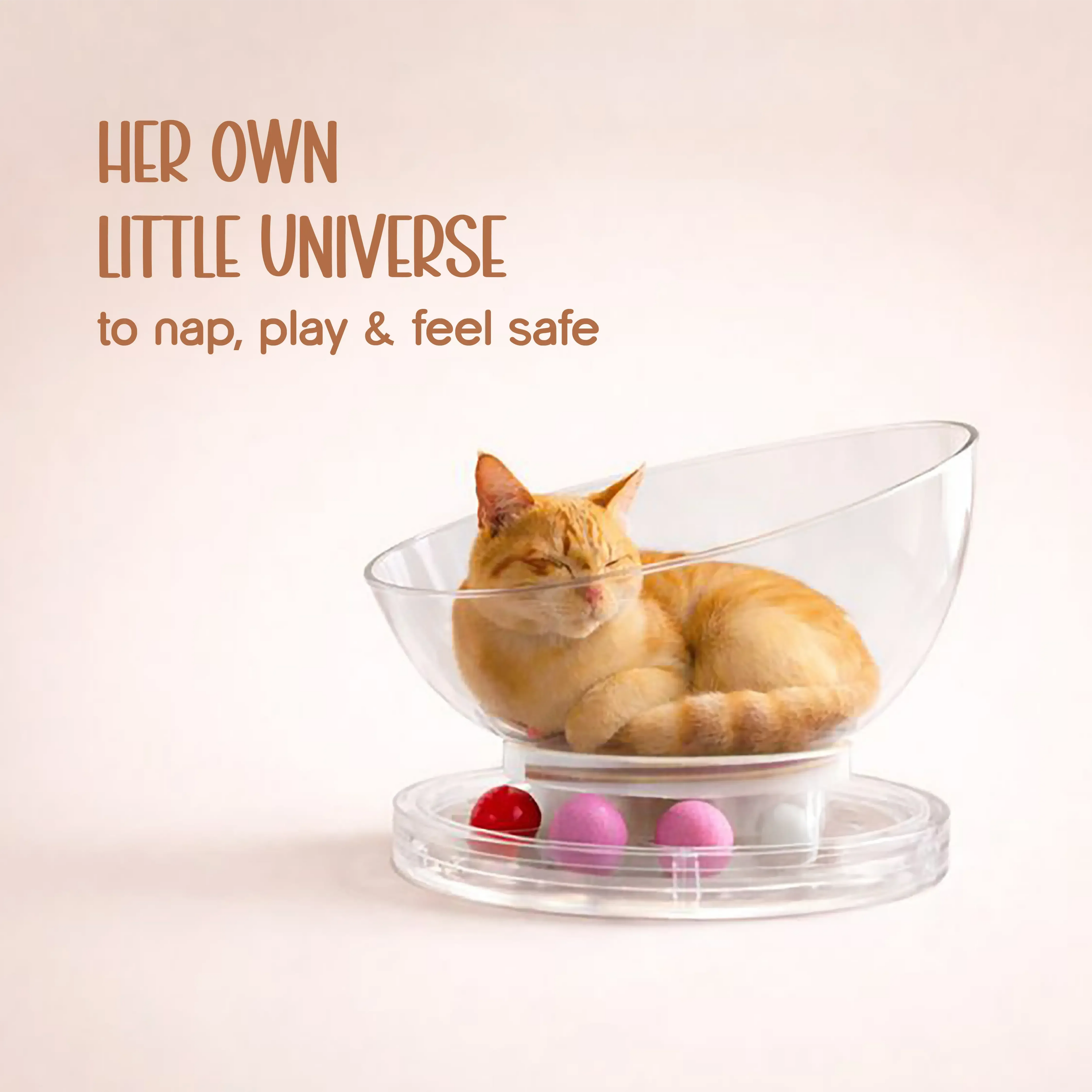 Moonbeam Nap Pod | Cozy Capsule Bed | Playful Comfort for Cats - Tilting Heads