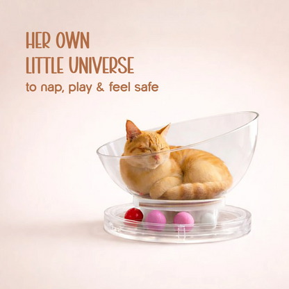 Moonbeam Nap Pod | Cozy Capsule Bed | Playful Comfort for Cats - Tilting Heads