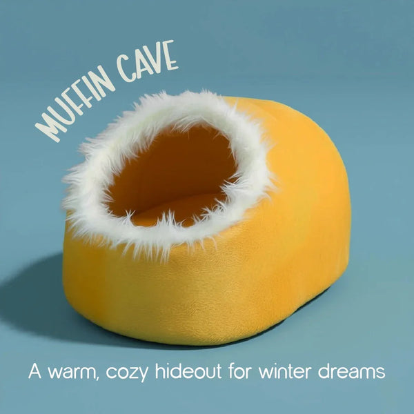 Muffin Cave | Cozy Pet Hideout Bed for Cats & Small Dogs - Tilting Heads