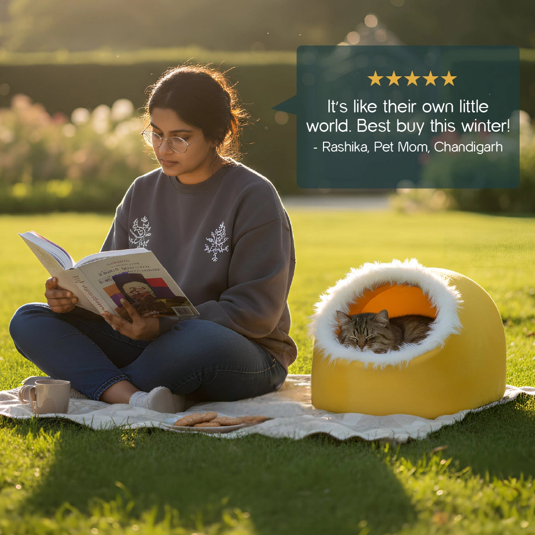 Muffin Cave | Cozy Pet Hideout Bed for Cats & Small Dogs