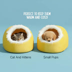 Muffin Cave | Cozy Pet Hideout Bed for Cats & Small Dogs - Tilting Heads