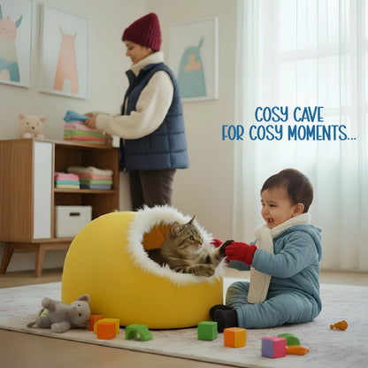 Muffin Cave | Cozy Pet Hideout Bed for Cats & Small Dogs