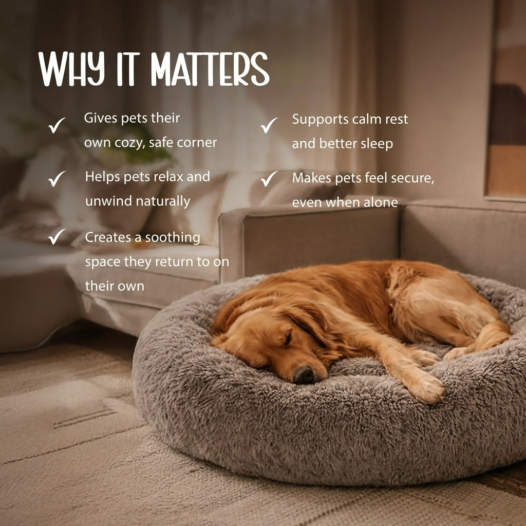 NapDen Donut Bed | Stress-Relief Pet Bed | Safe for All Skin Types