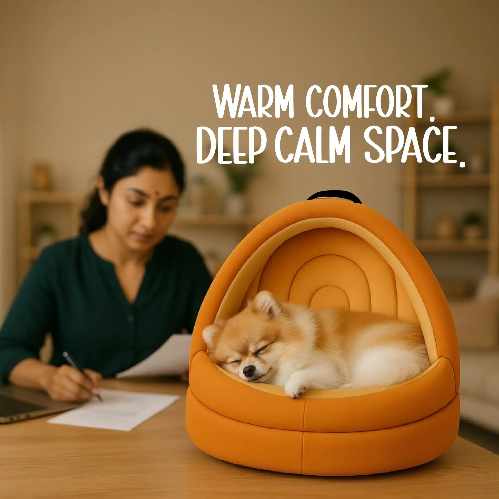NestlePet Bed | Premium Velvet Touch with Removable Cushion - Tilting Heads
