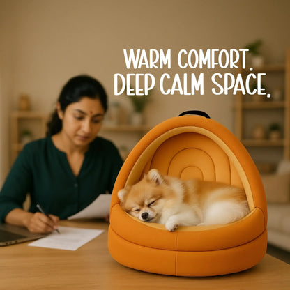 NestlePet Bed | Premium Velvet Touch with Removable Cushion - Tilting Heads