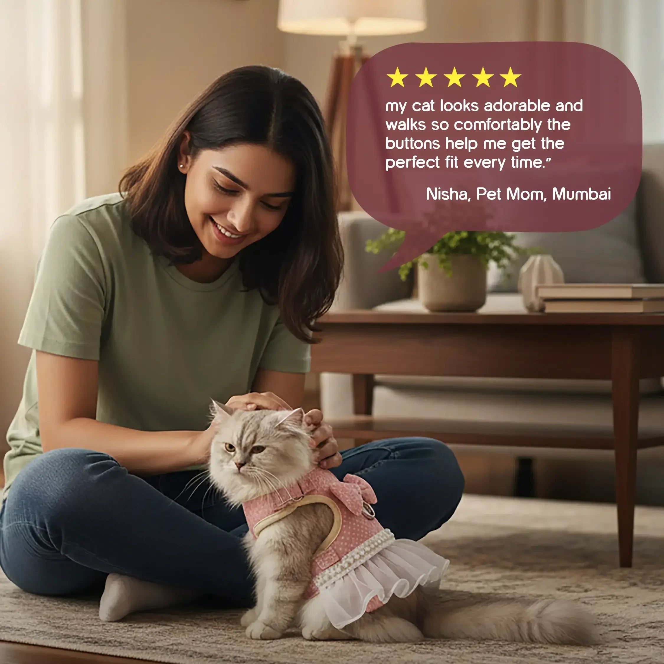 BowBelle Harness – Stylish Comfortable Walking Harness for Cats - Tilting Heads