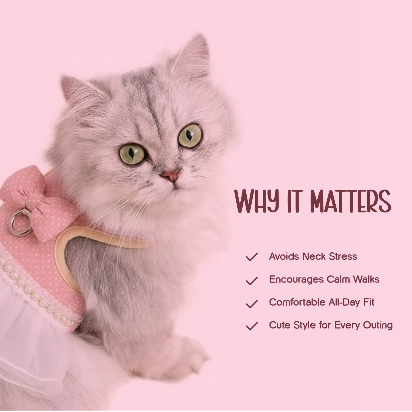 BowBelle Harness – Stylish Comfortable Walking Harness for Cats