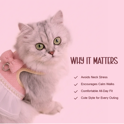 BowBelle Harness – Stylish Comfortable Walking Harness for Cats