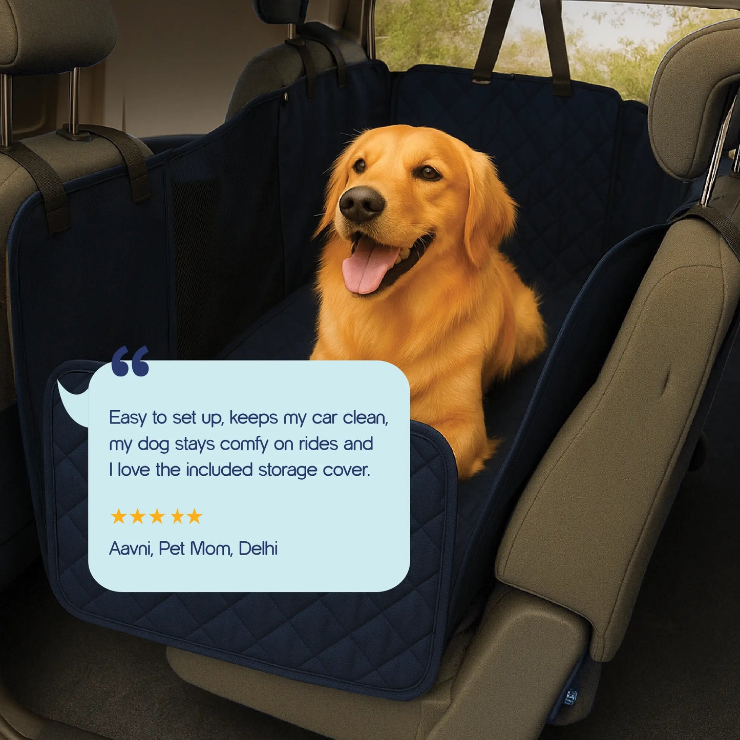 Luxe Car Seat Cover – Safe Rides | Mess-Free Travel | Storage Included