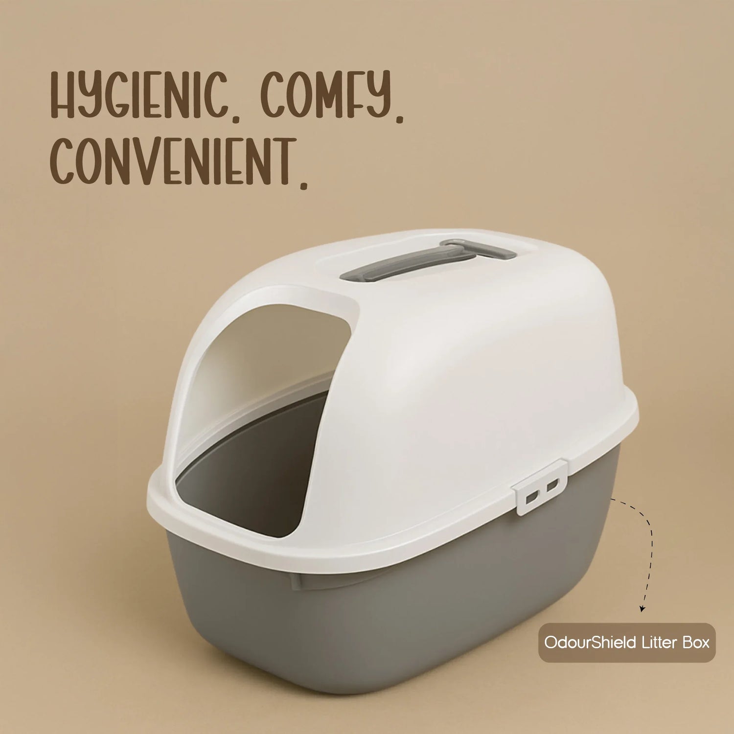 OdourShield Litter Box | Hygienic, Odour-Free & Easy to Clean - Tilting Heads