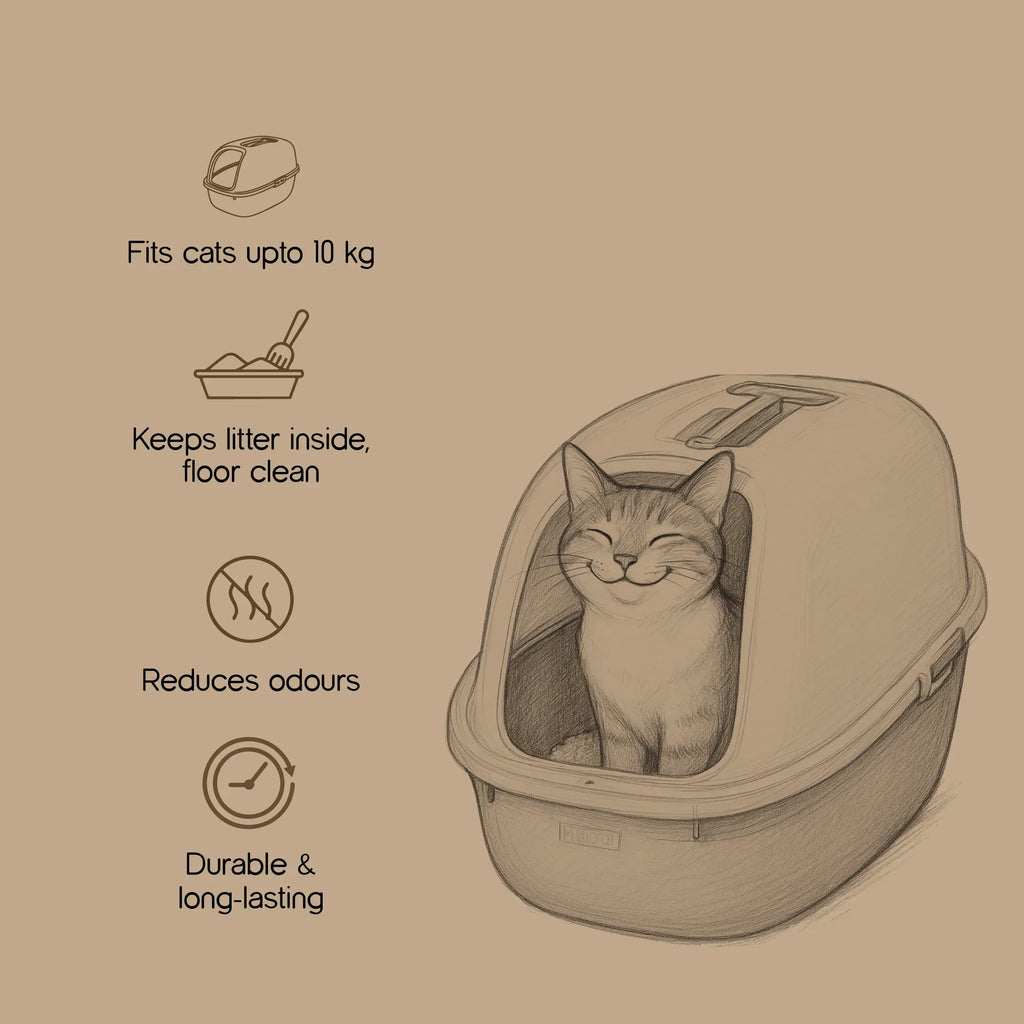 OdourShield Litter Box | Hygienic, Odour-Free & Easy to Clean - Tilting Heads