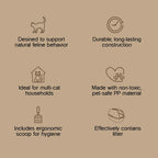 OdourShield Litter Box | Hygienic, Odour-Free & Easy to Clean - Tilting Heads