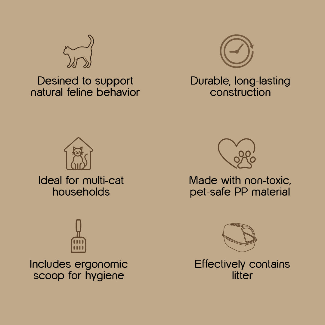 OdourShield Litter Box | Hygienic, Odour-Free & Easy to Clean