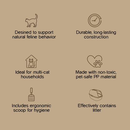 OdourShield Litter Box | Hygienic, Odour-Free & Easy to Clean