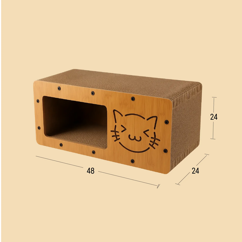 Panthera Scratch Nook | Peek, Scratch, Play | Keeps Cats Happy & Safe - Tilting Heads