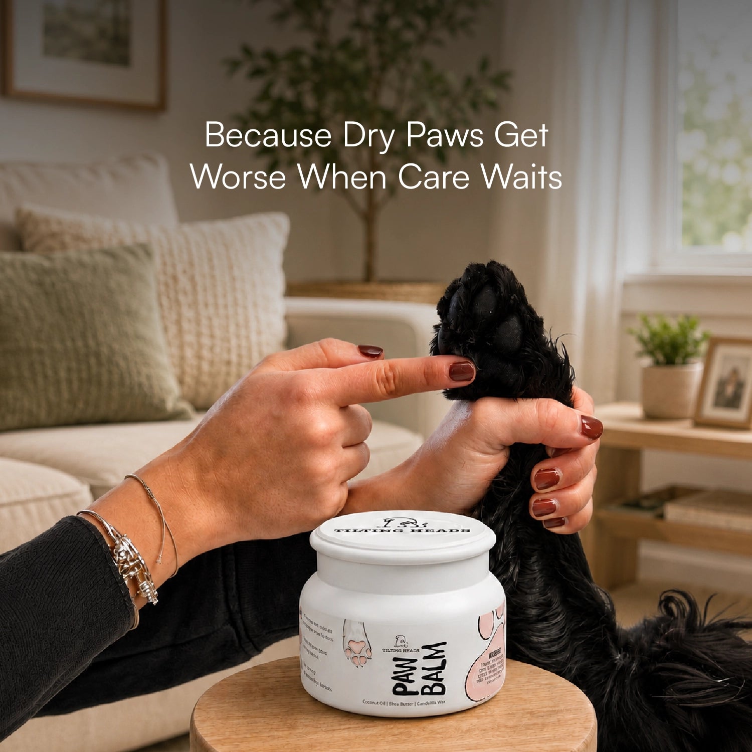 Paw Balm - Triple Butter Formula for Dogs & Cats | Lick Safe Paw Balm for Cracked & Dry Paws and Nose | Heals, Repairs & Moisturizes Paws, Elbows & Dry Itchy Nose (50 gms)