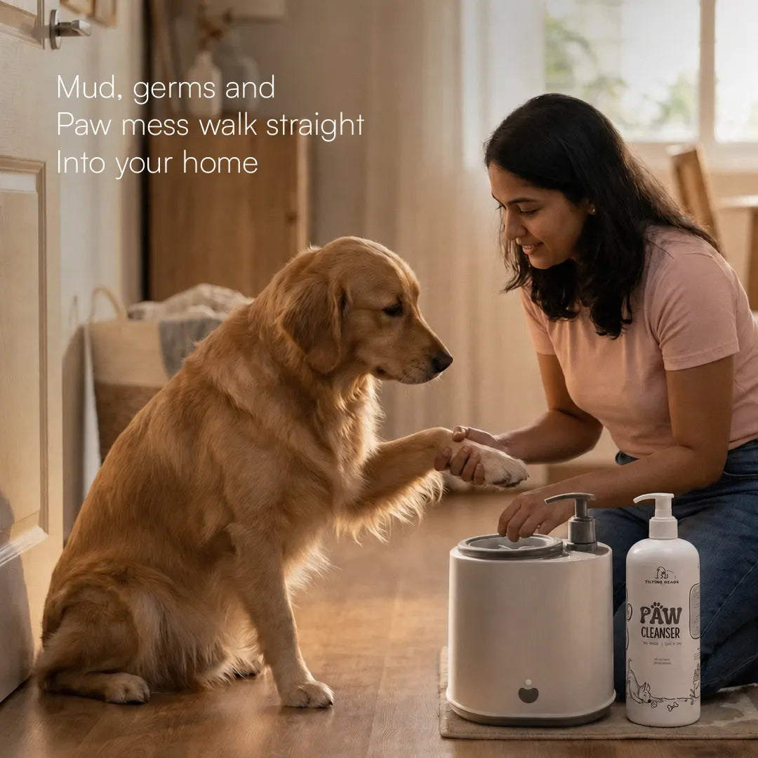 PawTech Cleaner– Electric Pet Paw Cleaning Device with Tilting Heads Paw Cleanser 500ml