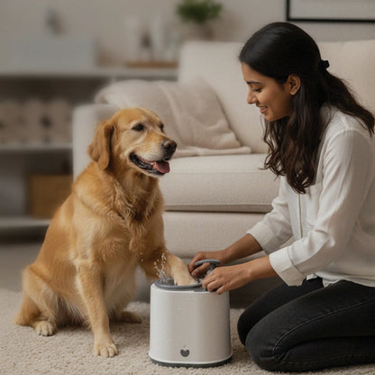 PawTech Cleaner– Electric Pet Paw Cleaning Device with Tilting Heads Paw Cleanser 500ml