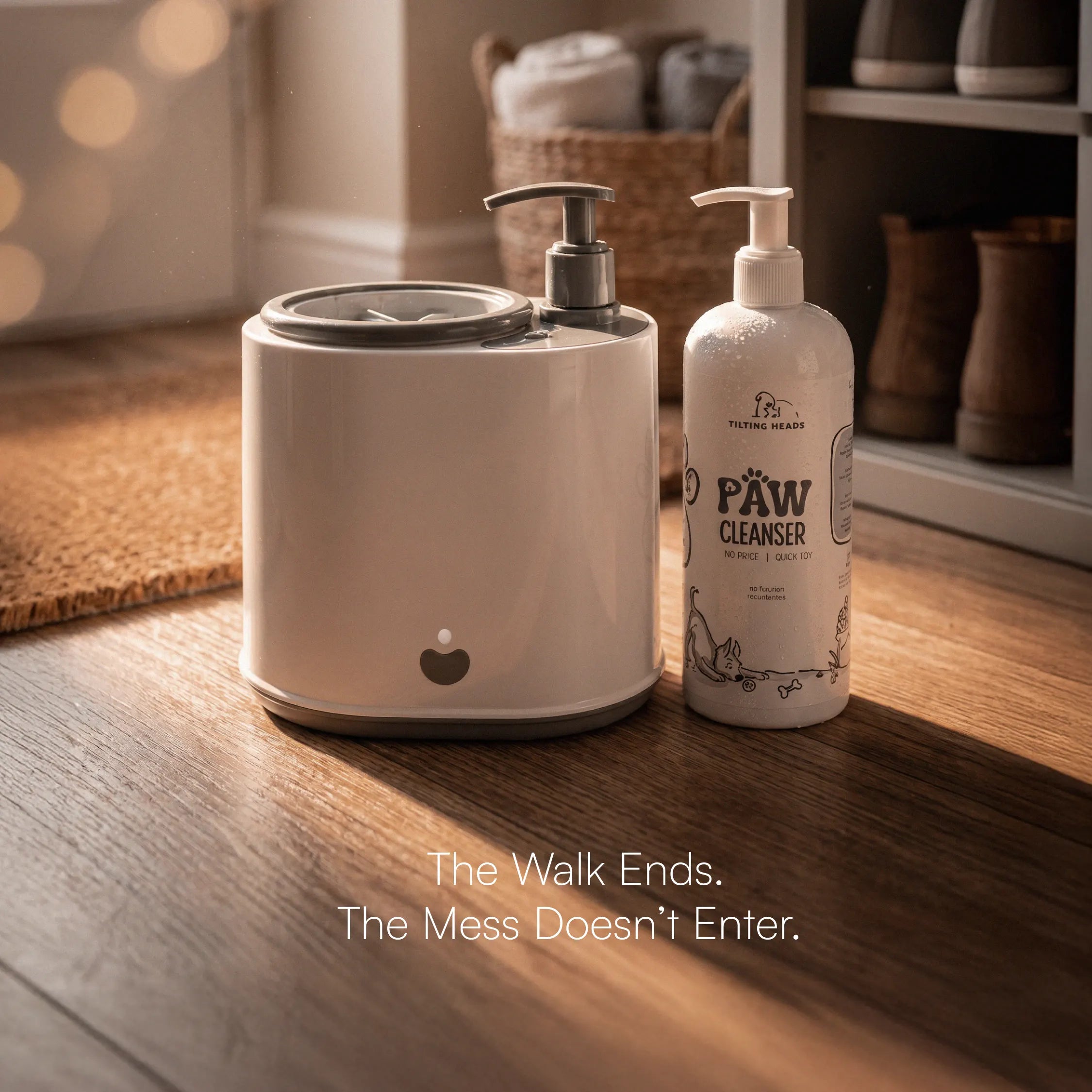 PawTech Cleaner– Electric Pet Paw Cleaning Device with Tilting Heads Paw Cleanser 500ml
