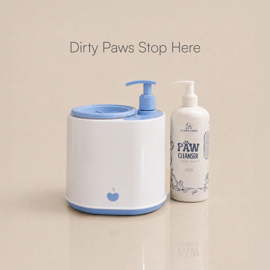 PawTech Cleaner– Electric Pet Paw Cleaning Device with Tilting Heads Paw Cleanser 500ml