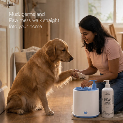 PawTech Cleaner– Electric Pet Paw Cleaning Device with Tilting Heads Paw Cleanser 500ml